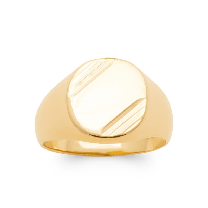 Signet Ring - Oval - Gold Plated