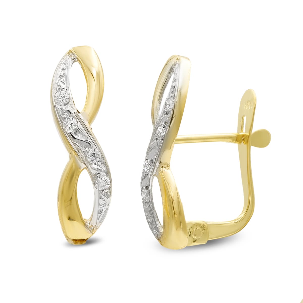 18K Infinity øreringe i 2 guld