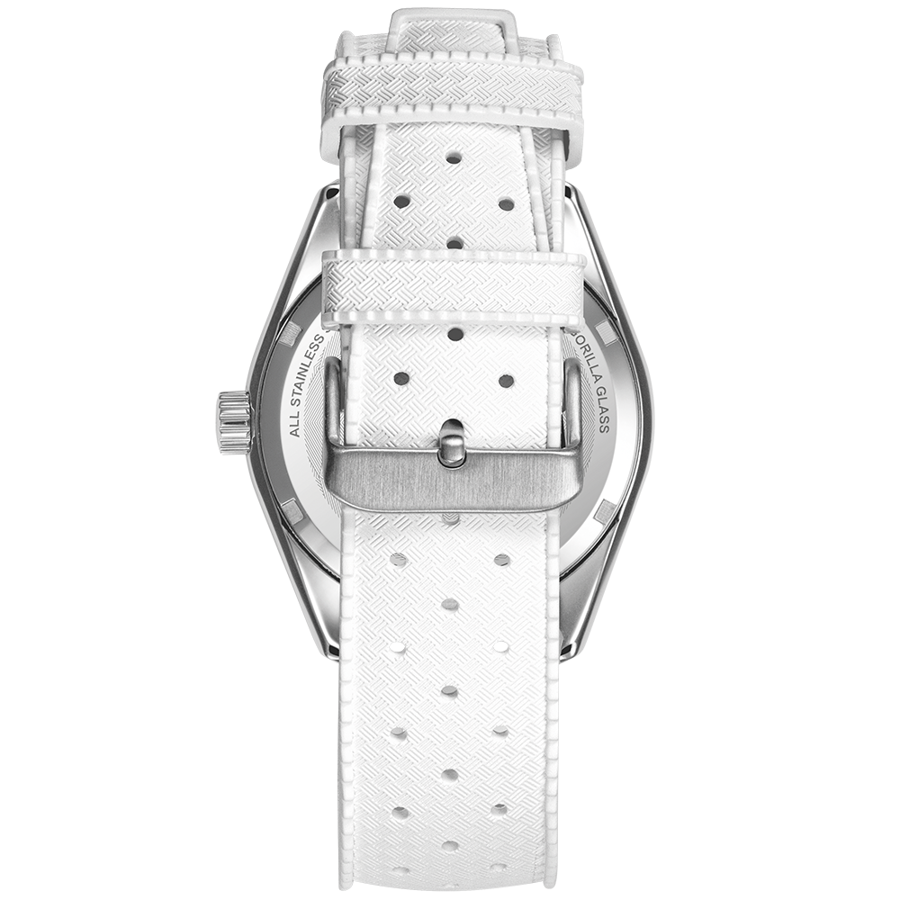 Montre mixte Pierre Lannier BORA 207K171 – cadran vert bracelet caoutchouc blanc – vue 6