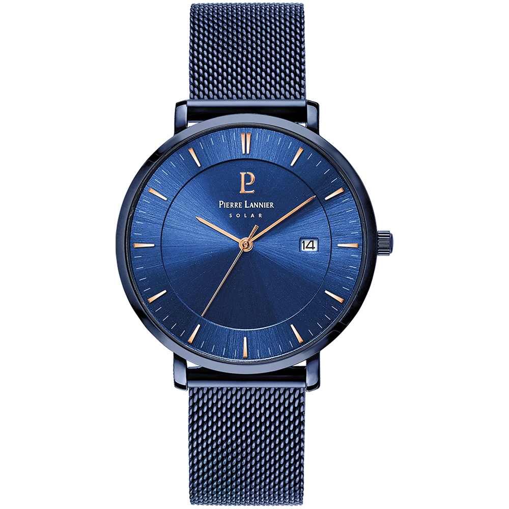 Pierre Lannier INTI herreur stål urkasse Milanese stål armbånd 209G469
