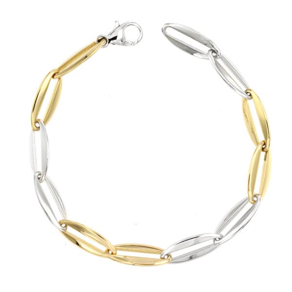 Pulsera Oro Bicolor 18K 20 Cm