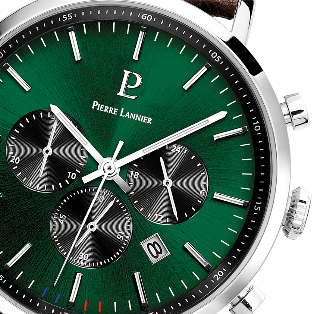 Barone - in pelle d'argento - orologio - Pierre Lannier