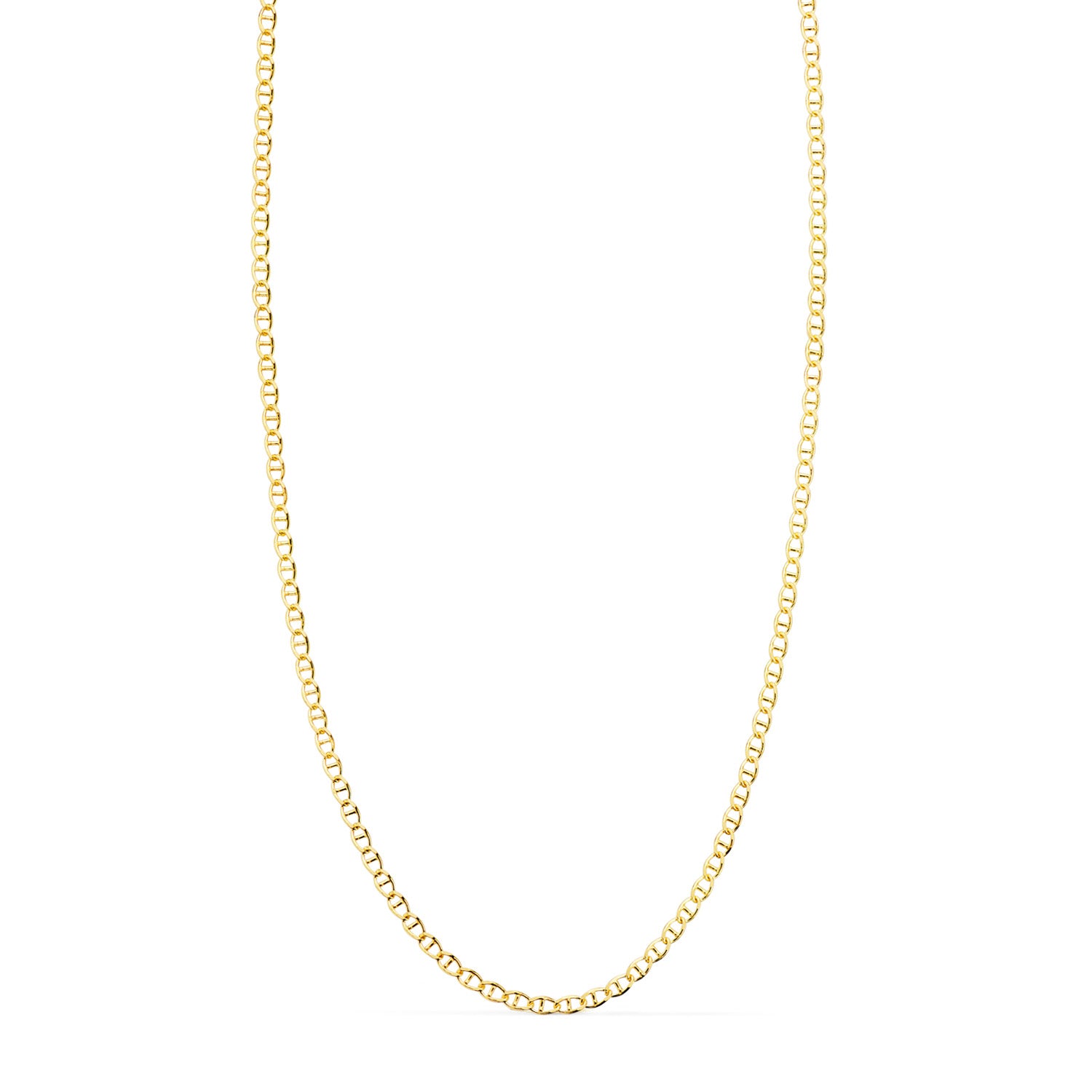 Solid 18K gult guld Ankarkedja Längd 60 cm Bredd 1,2 mm