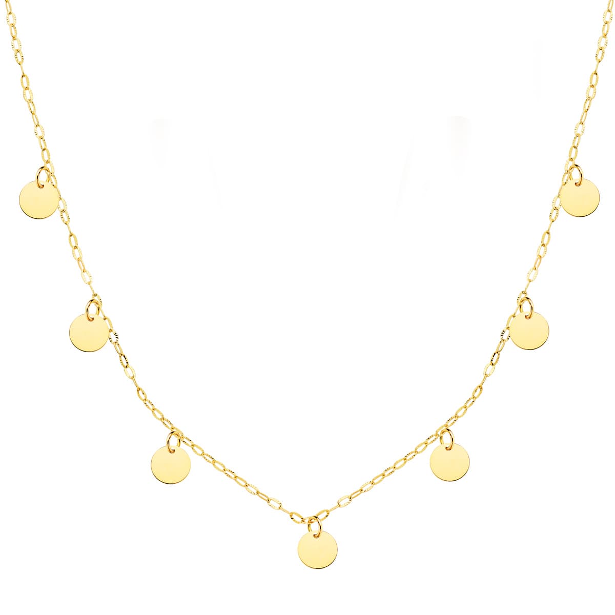 Collar Oro Amarillo 18K Cadena Cable 5 mm 45 Cm