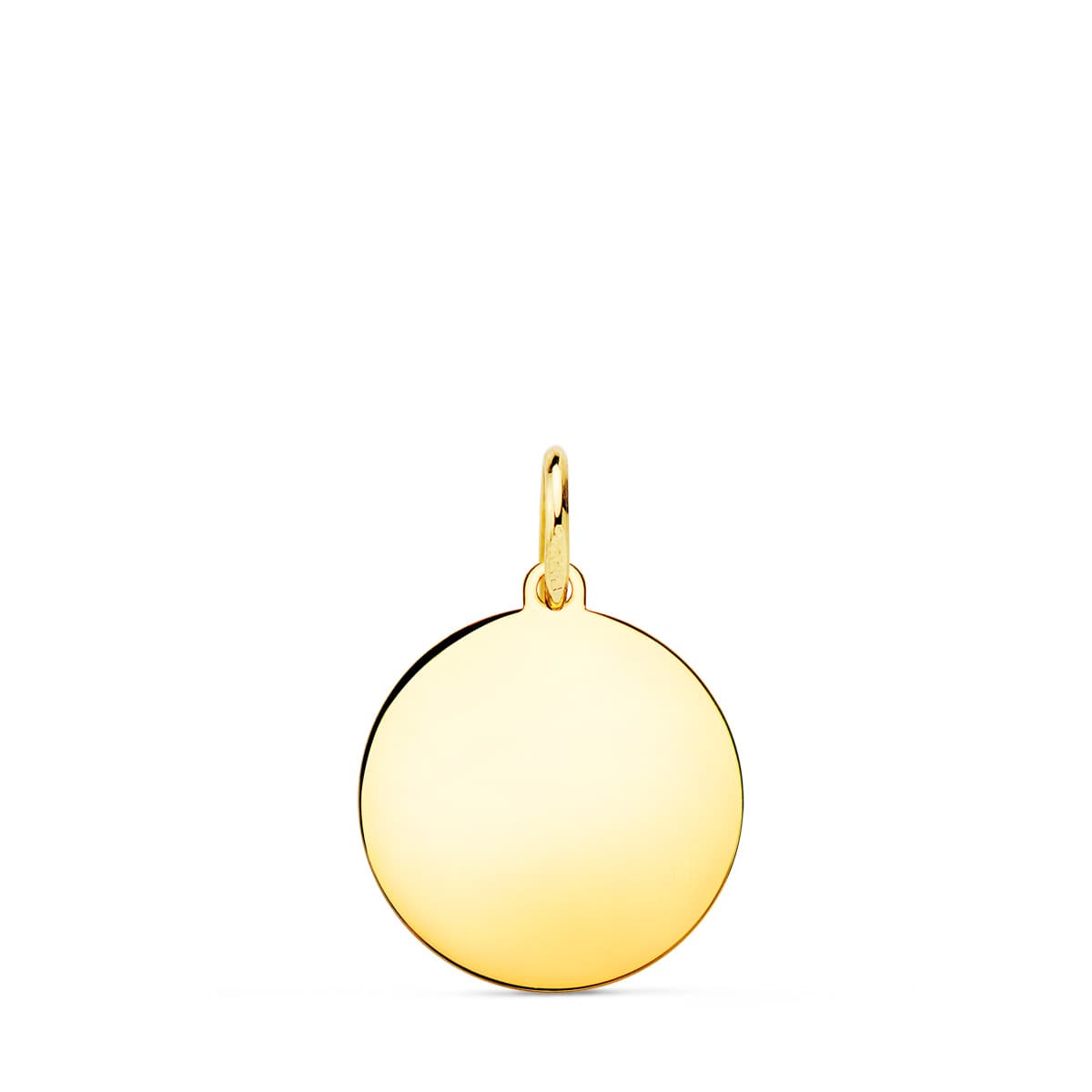 18K Gulguld Rund Pendel 14 mm