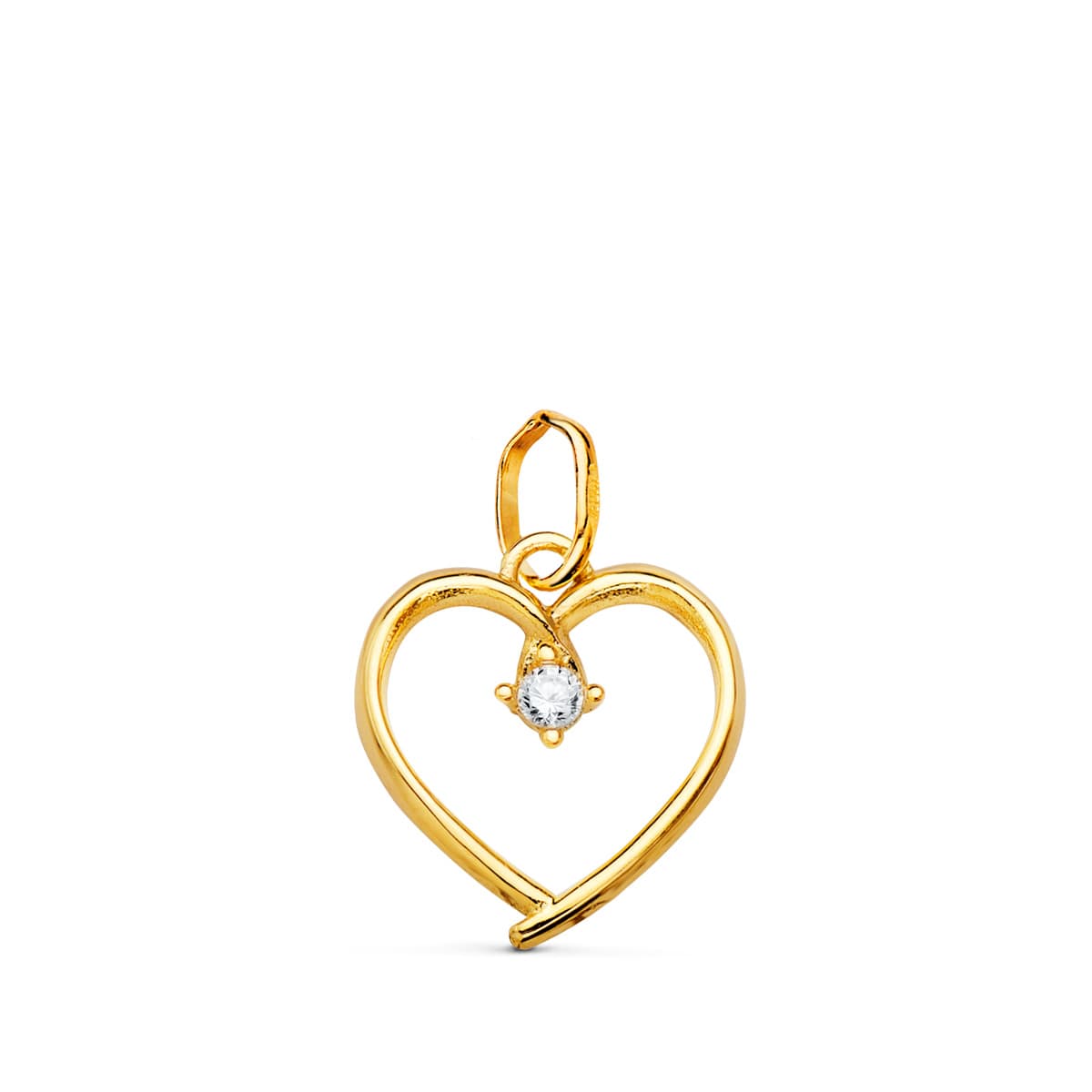 18K イエロー ゴールド ハート ペンダント