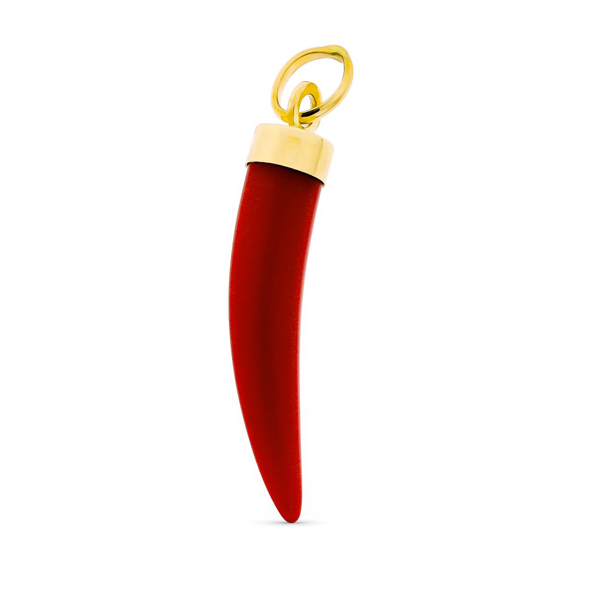 18K Pendentif Croc Rouge en Or Jaune 20X4MM