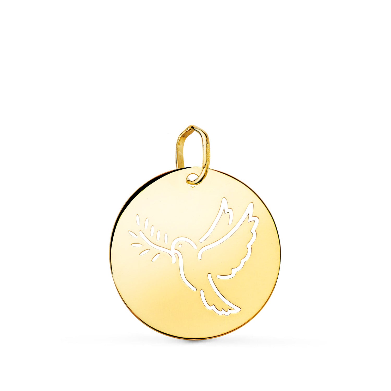 18K openwork duemedalje i gult gull 18MM