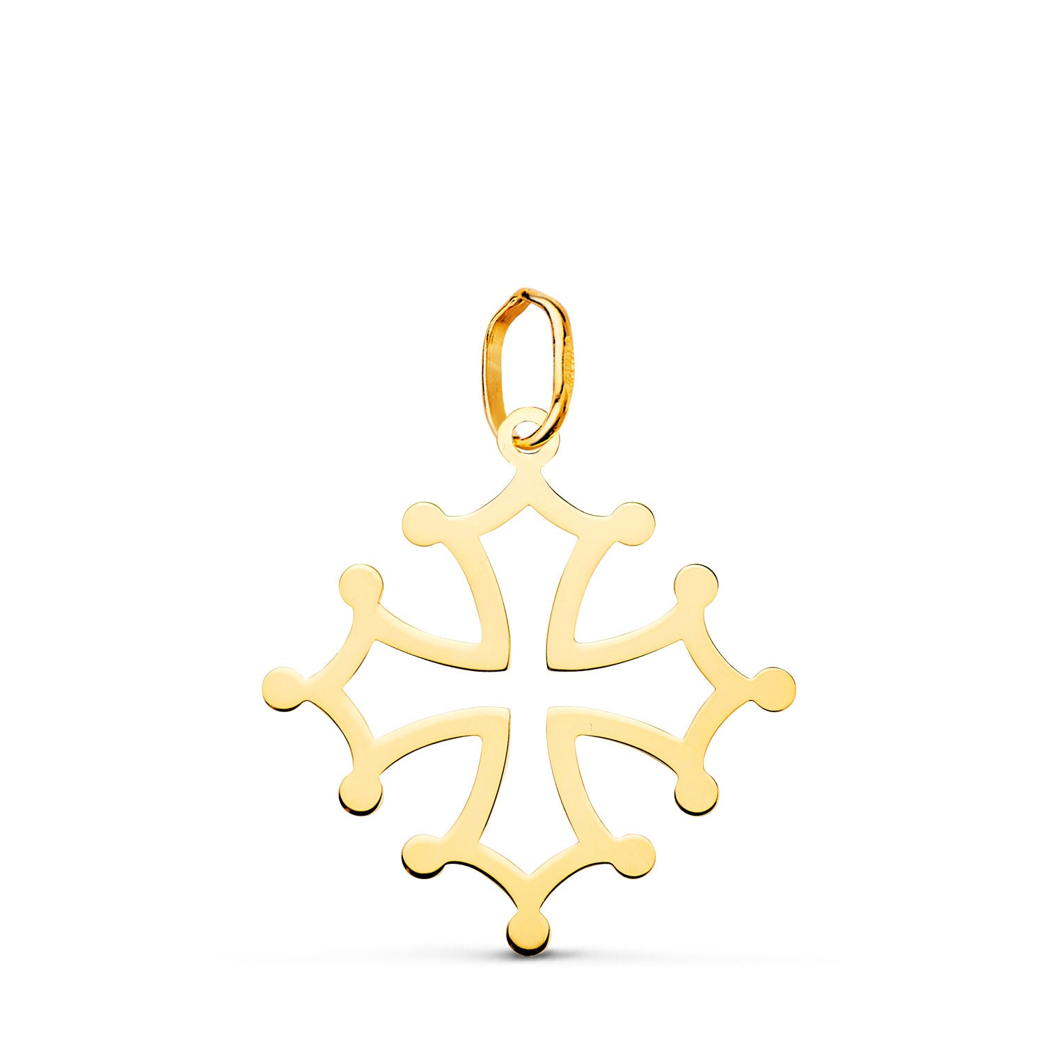 Doccitanie Cross 18K Gul Guld i Brilliance 21 X 20 mm