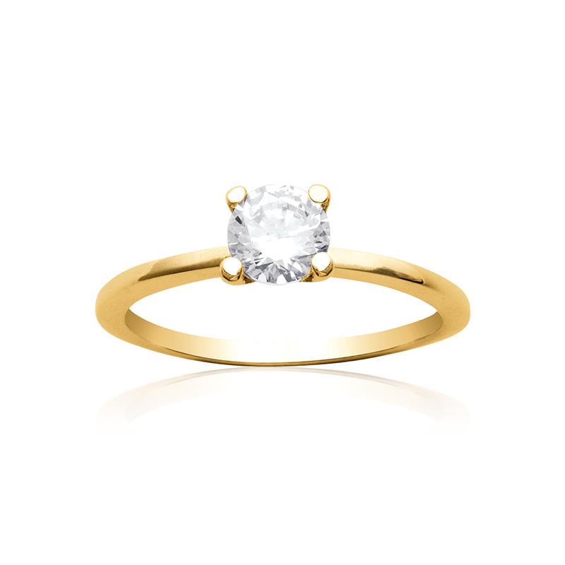 Solitaire - Gold Plated Ring - Azuline