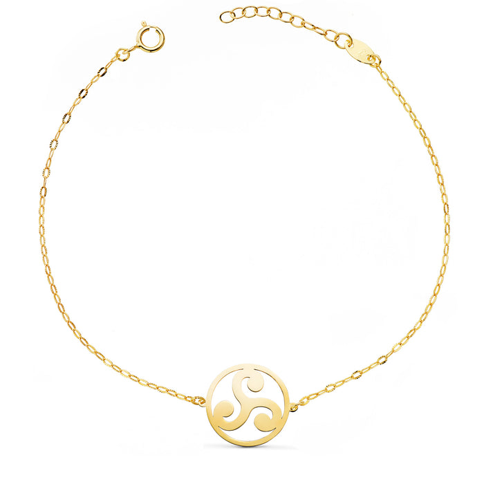 Bracelet Triskel chaîne diamanté – Or jaune 18 carats | Azuline