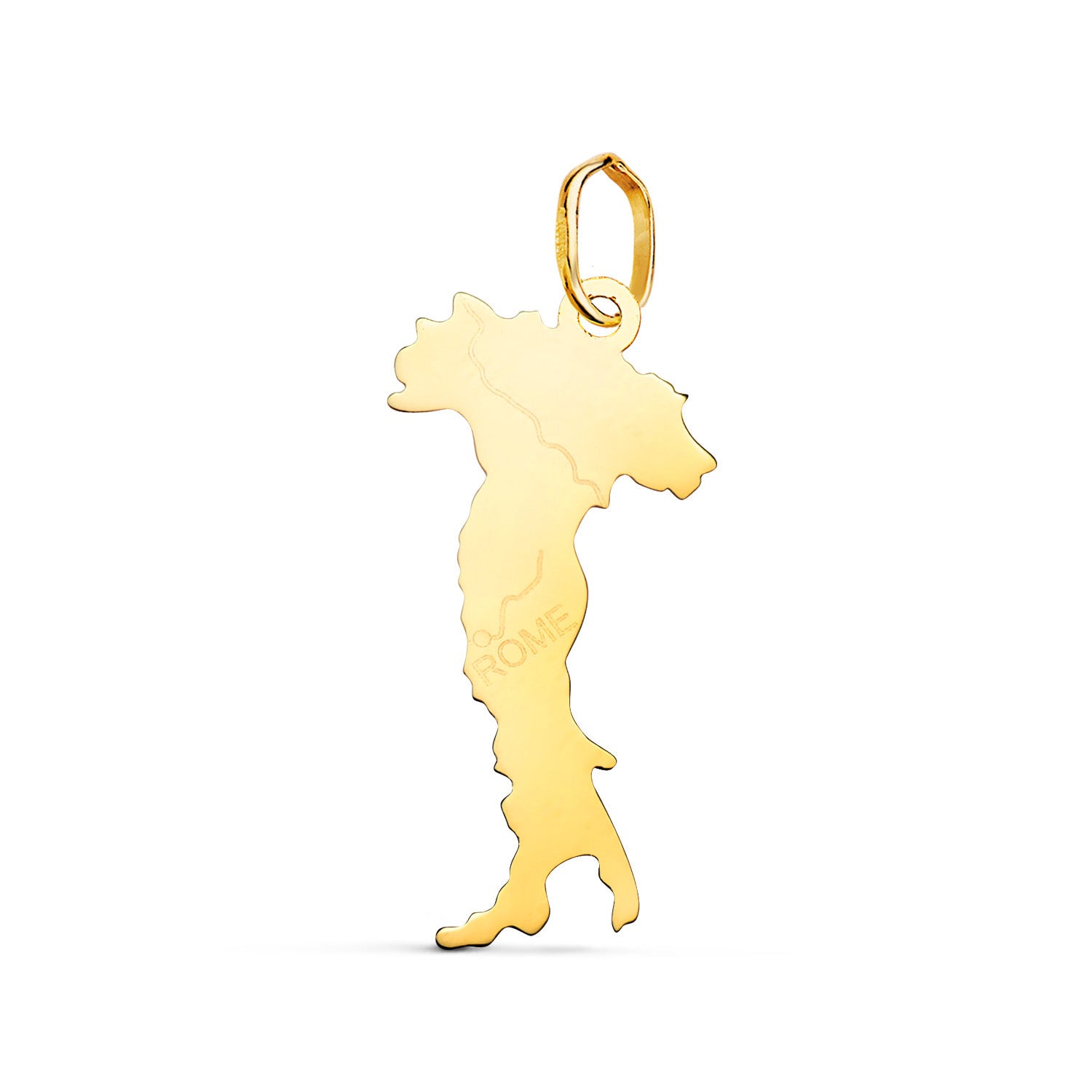 Pendentif Or Jaune 18K Italie en Pulie 25 X 12 mm