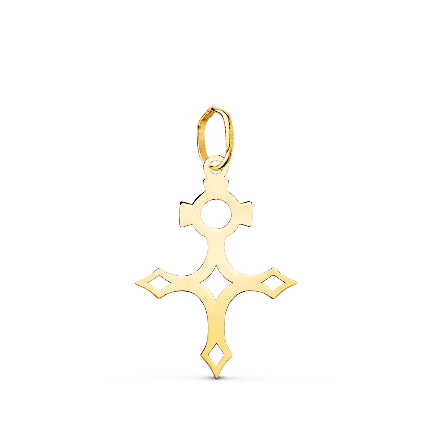 Pendentif Or Jaune 18K Silhouette Croix du Sud Brillant 22 X 15 mm