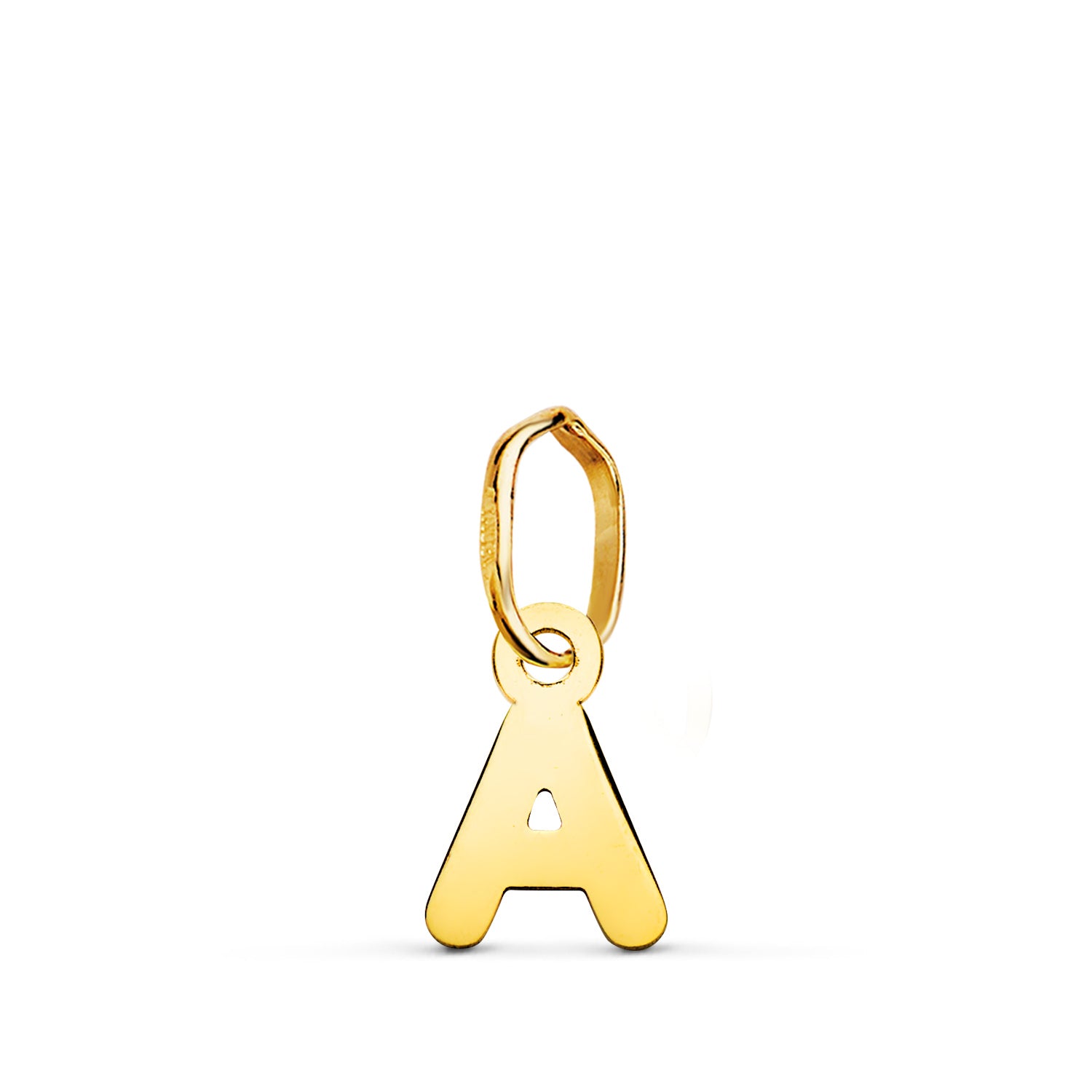 Pendentif Or Jaune 18K Initial "a" Pulie 8 X 55 mm
