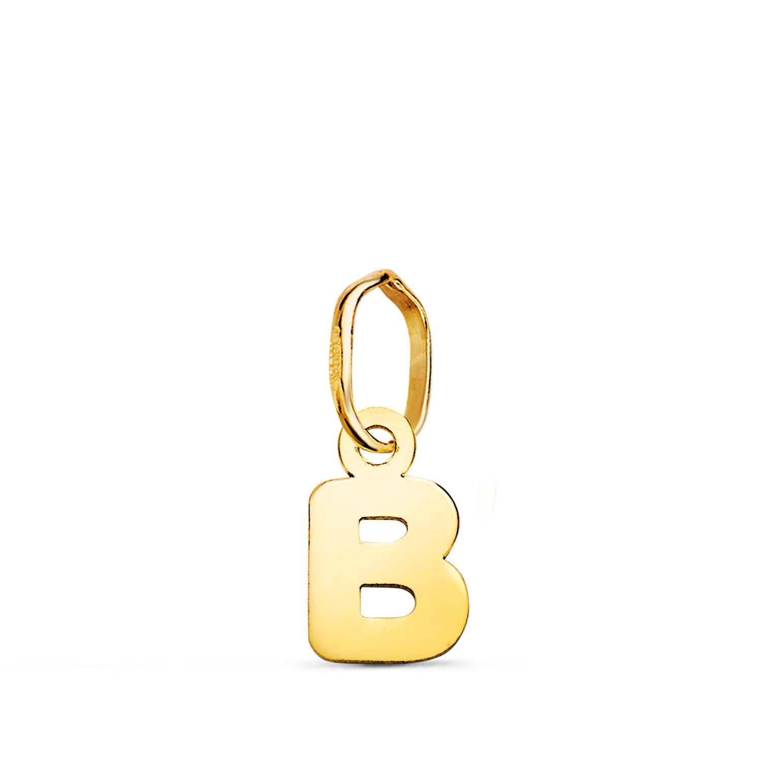 Pendentif Or Jaune 18K Initial "b" Pulie 82 X 5 mm