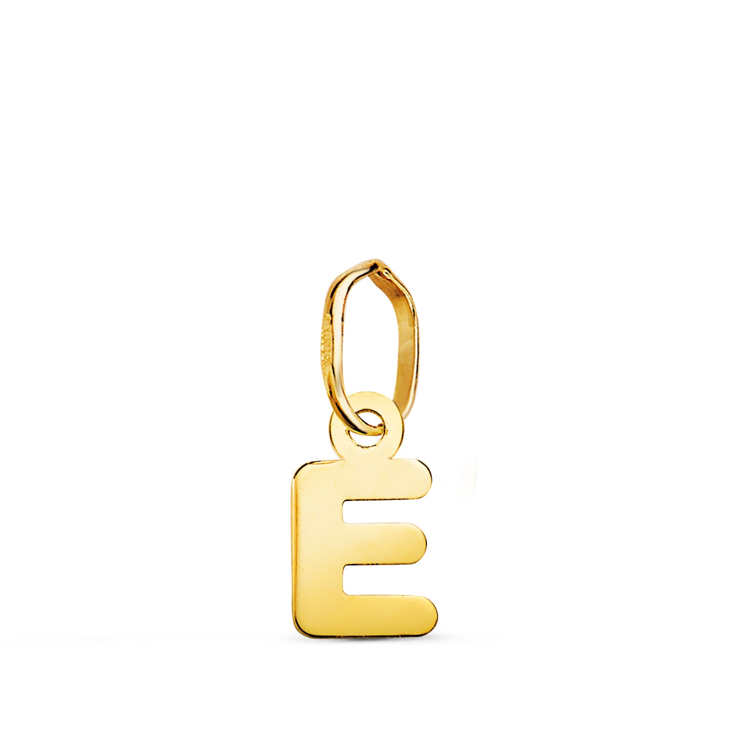 Pendentif Or Jaune 18K Initial "e" Pulie 82 X 4,6 mm