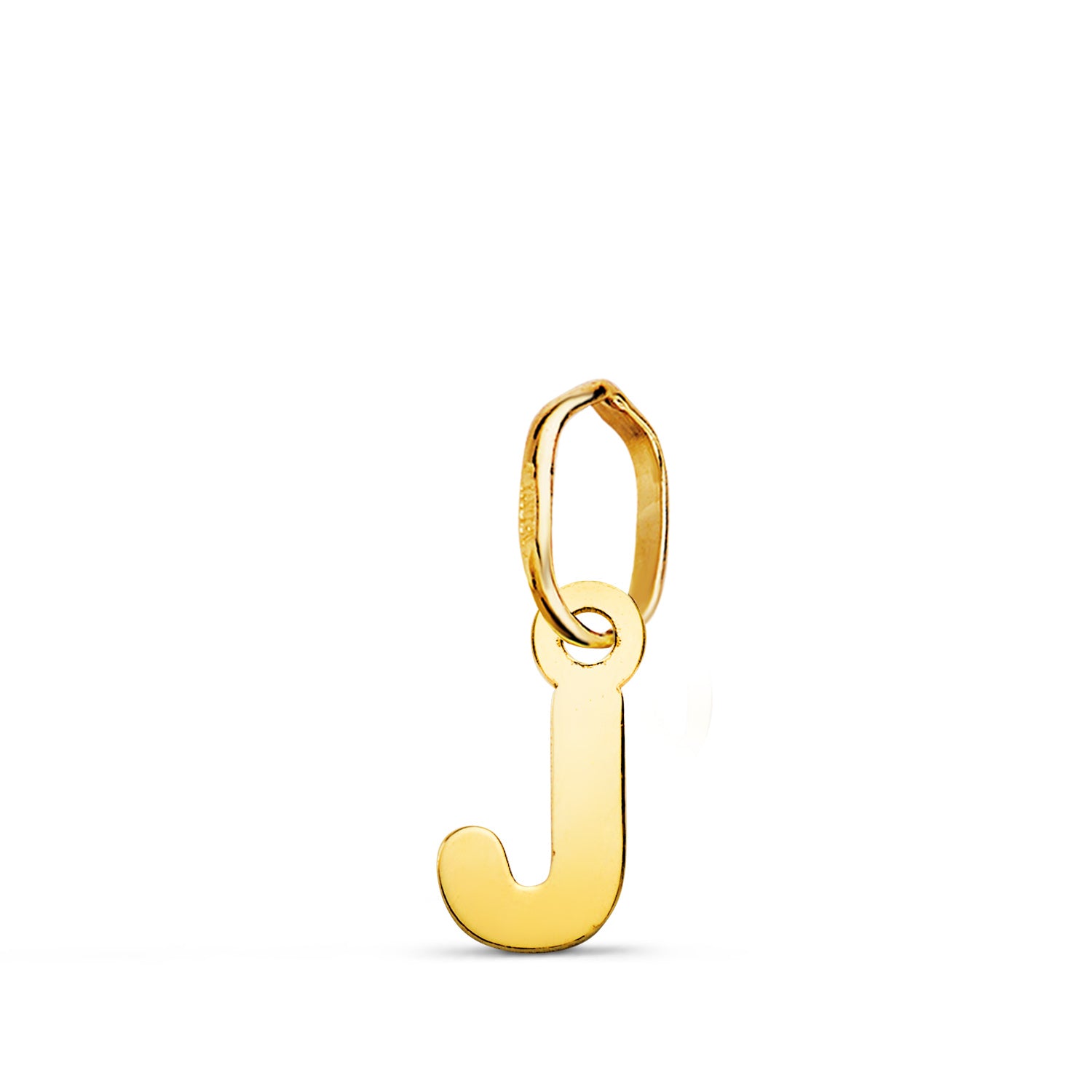 18K Gulguld Vedhæng Initial "j" Pulie 8 X 38 mm