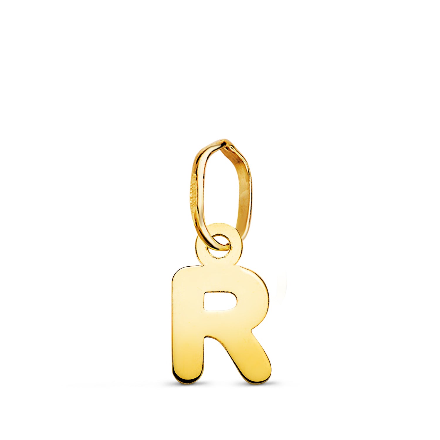 18K Gulguld Vedhæng Initial "r" Pulie 83 X 5 mm