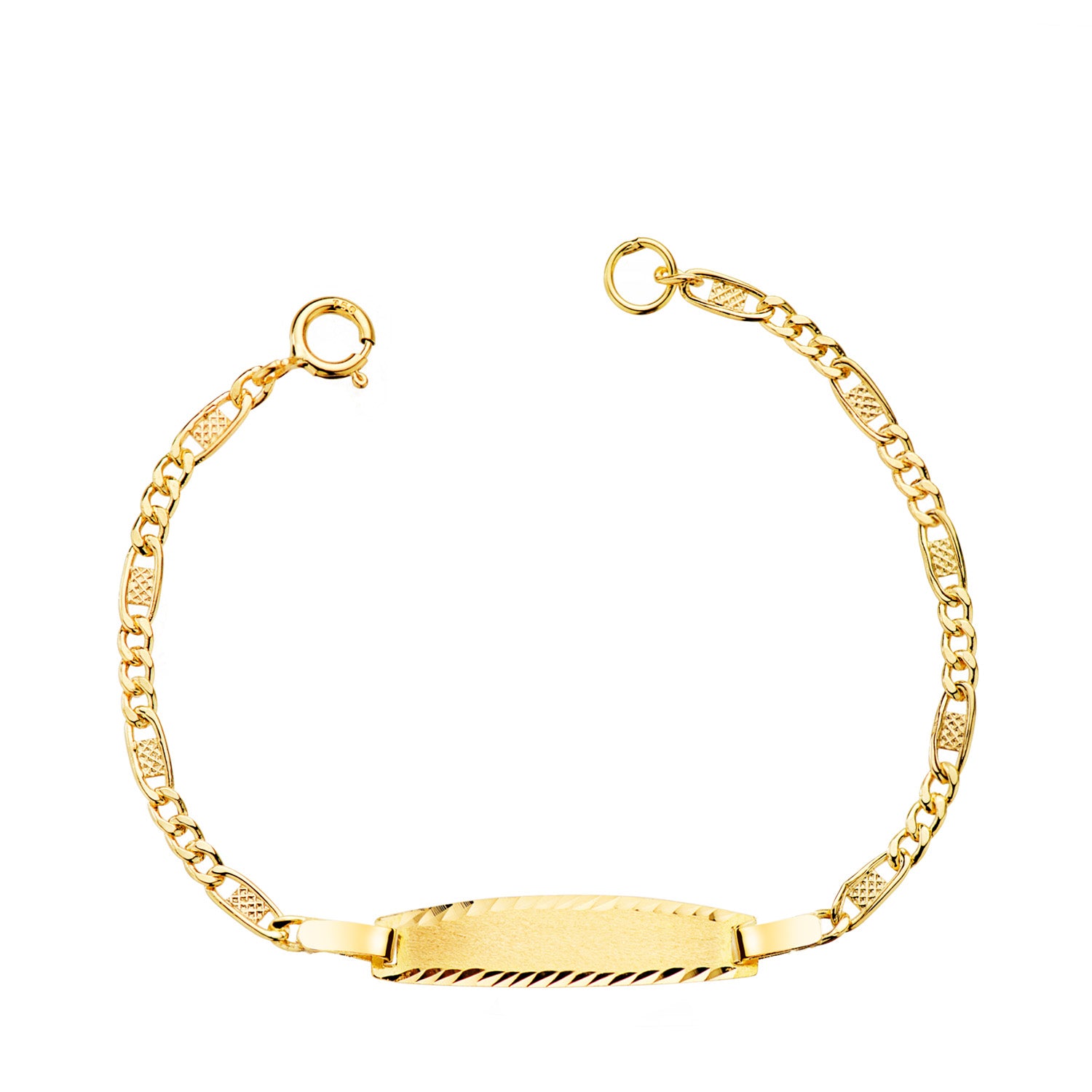 Or Jaune 18K Cartier 3X1 Large : 2MM Plaqué : 19X4MM Long 11,5 Cm