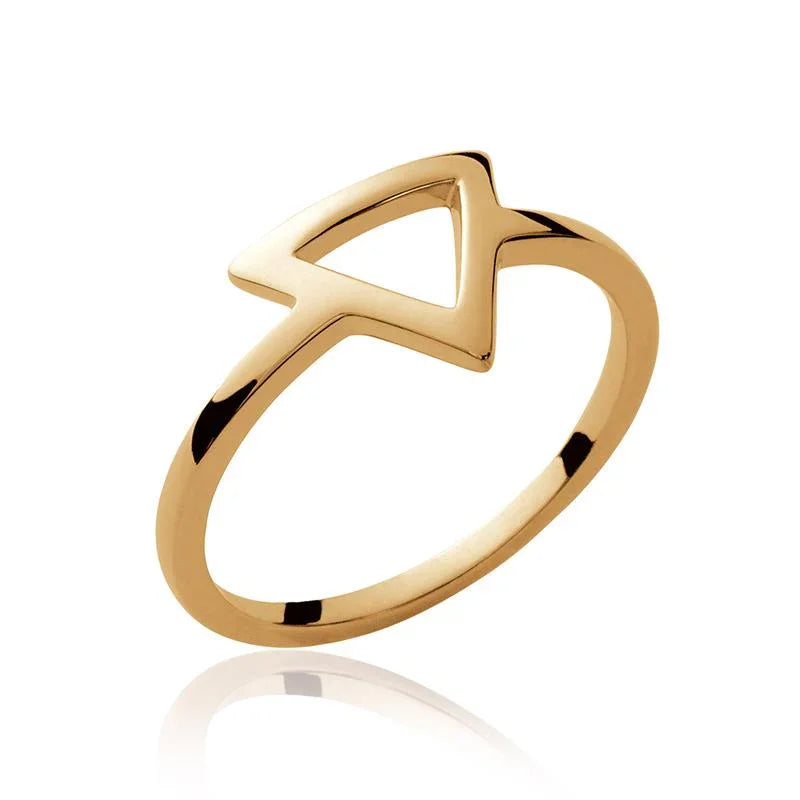 Anillo Triángulo – Chapado en Oro | Azuline