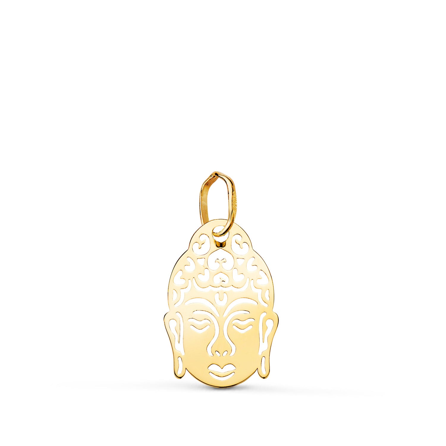 Ajur Buda Başı Kolye 18K 16 X 10 mm