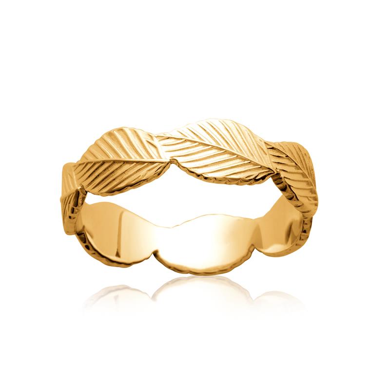 Leaf - Gold Plated Ring - Azuline