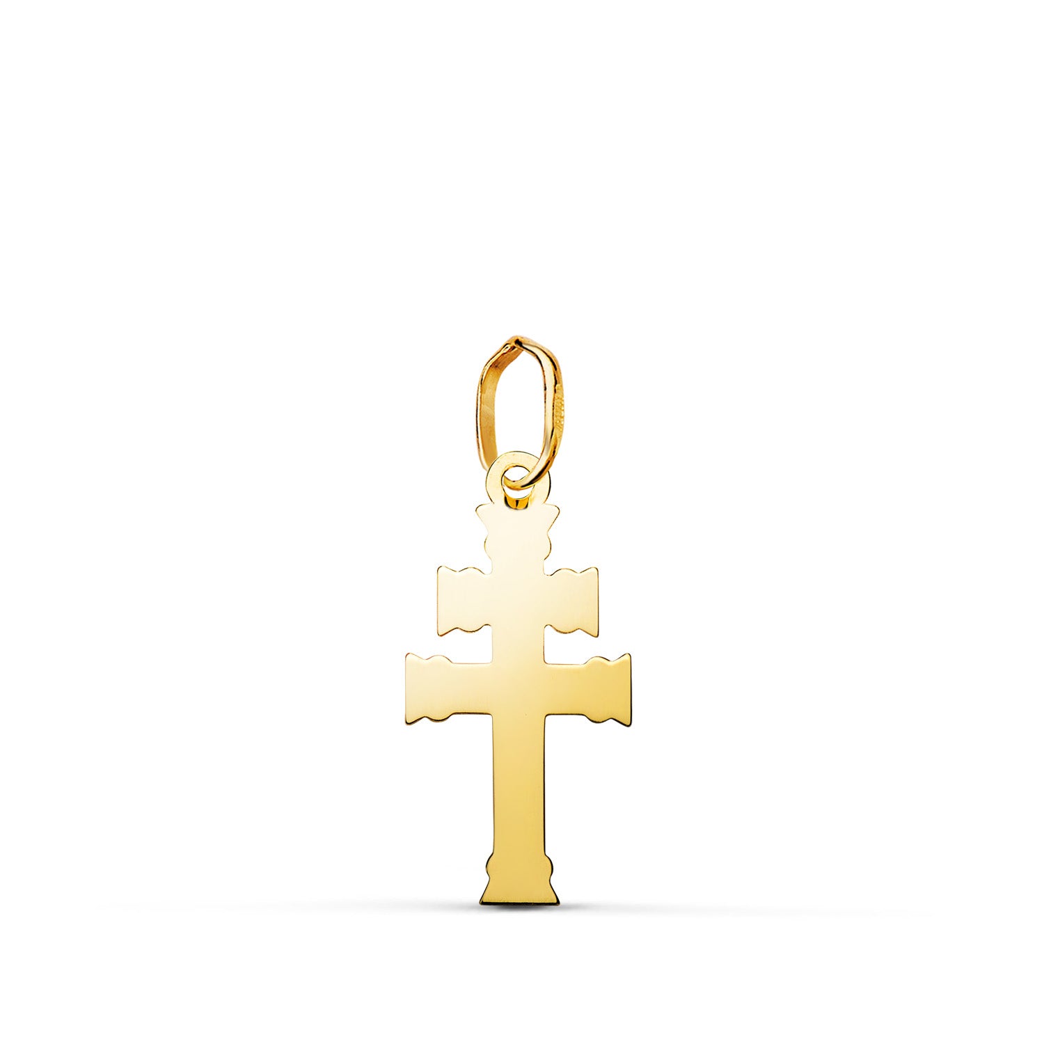 Pendentif Croix de Lorraine en Or Jaune 18 Carats en Mesure de Luminosité : 18 X 9 mm