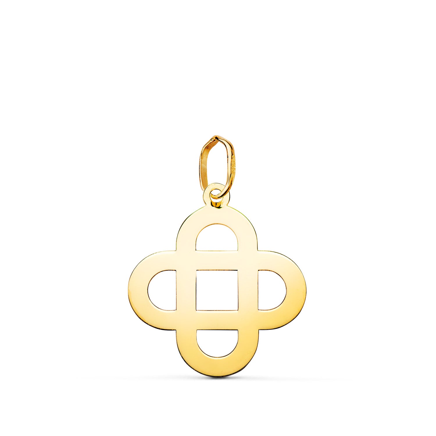 Pendentif Croix de Mariage en Or Jaune 18 Carats en Mesure de Luminosité: 18 X 15,5 mm