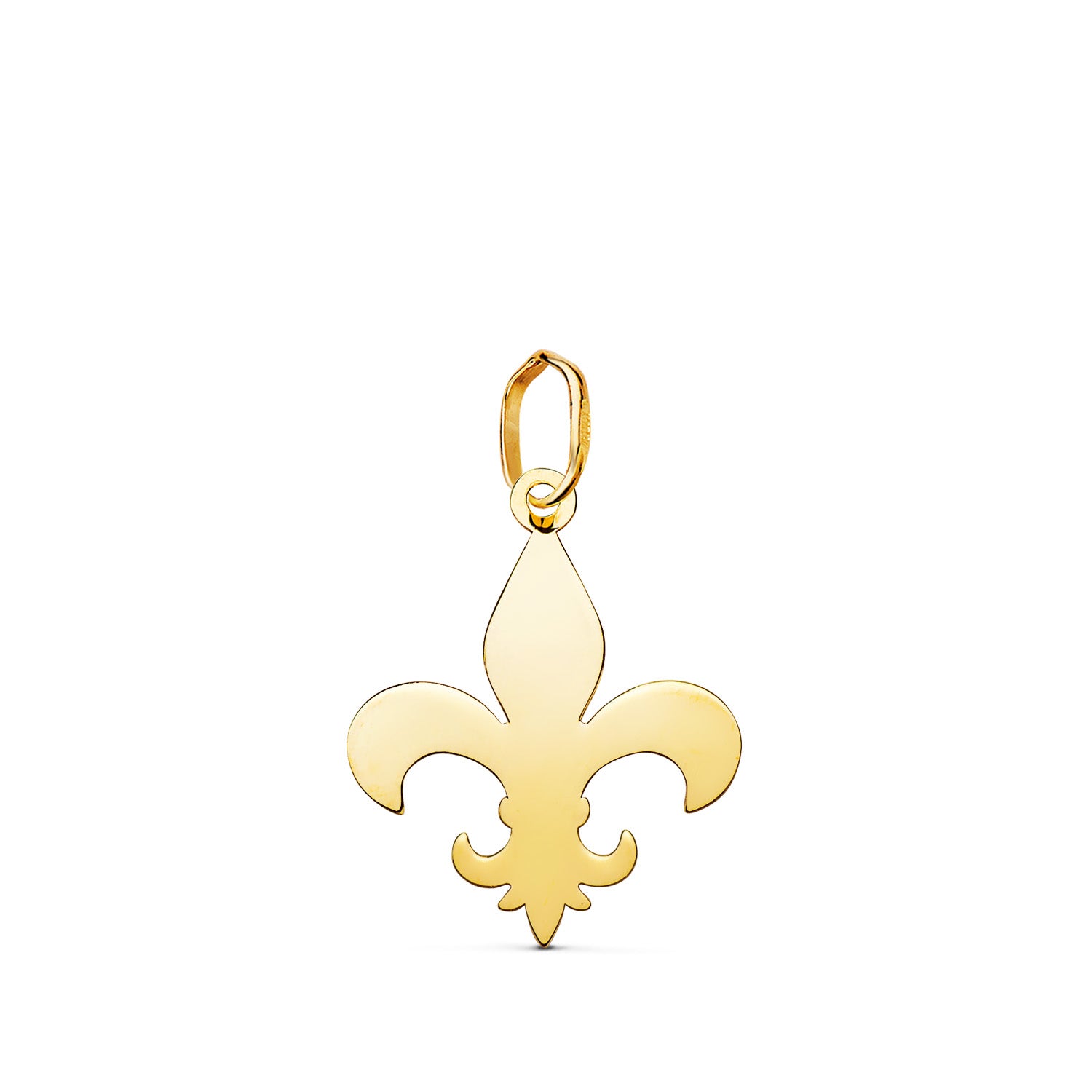 Pendentif Fleur de Lis en Or Jaune 18 Carats en Mesure de Luminosité : 18 X 14 mm
