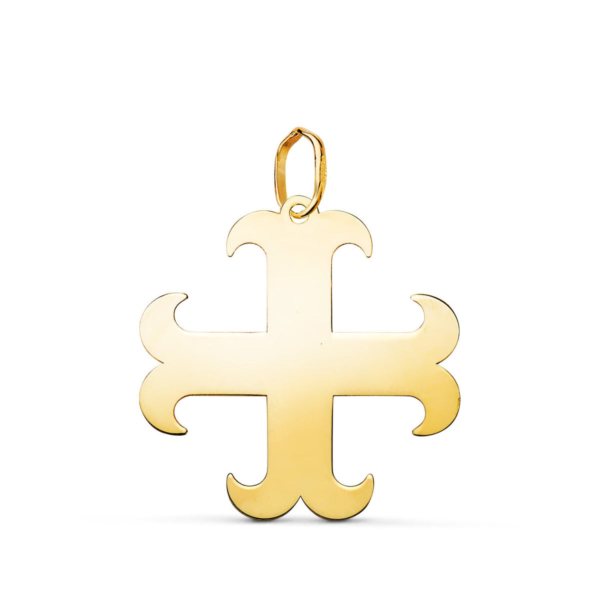 Pendentif croix ancrée Or jaune 18 carats – 21 mm