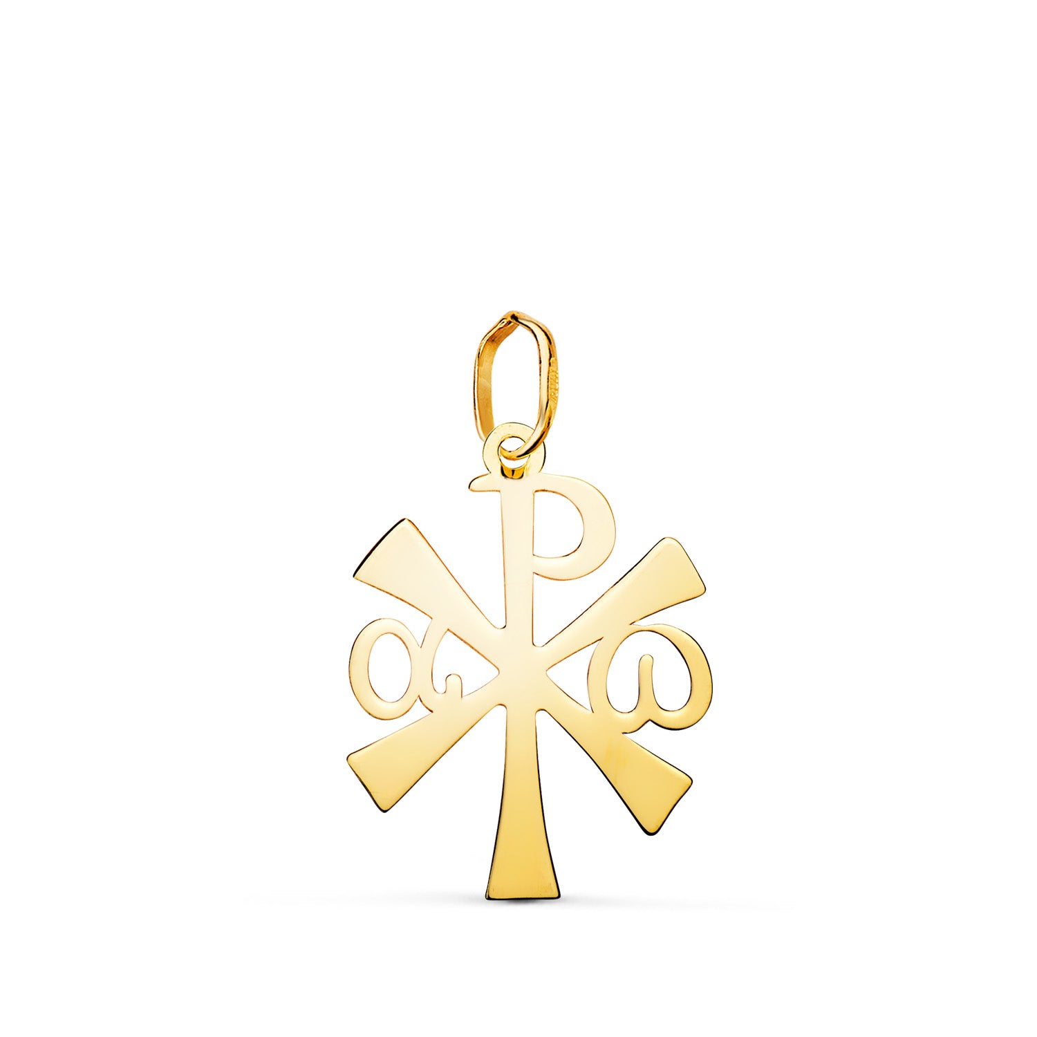 Pendentif Croix en Or Jaune 18 Carats en Mesure de Luminosité : 18 X 13 mm