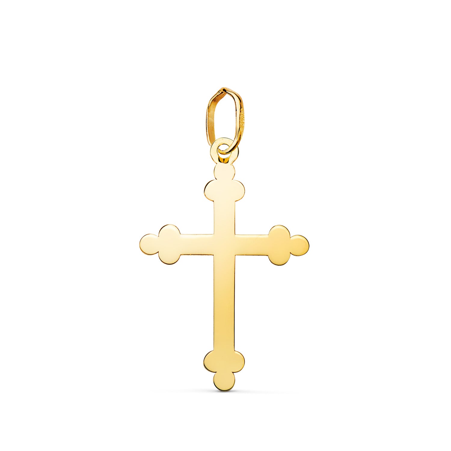Trinity Cross vedhæng i 18K gul guld i lysstyrke Mål: 22 x 14 mm