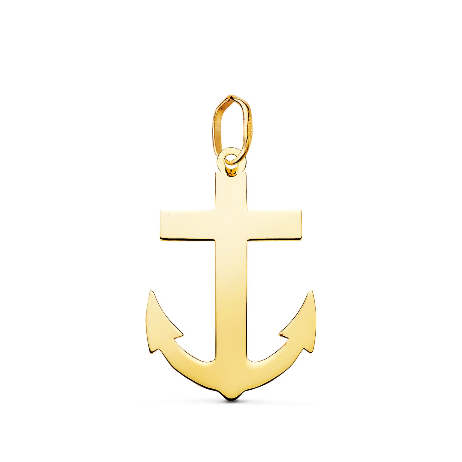 Pendentif Croix de Marin en Or Jaune 18 Carats en Mesure de Luminosité: 22 X 14 mm