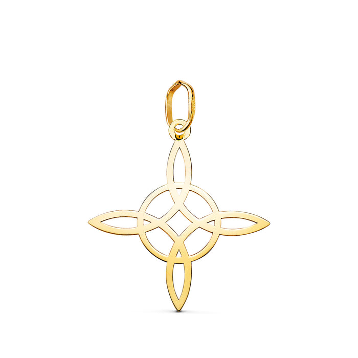 Pendentif Noeud de Sorcière Brillant – Or jaune 18 carats | Azuline