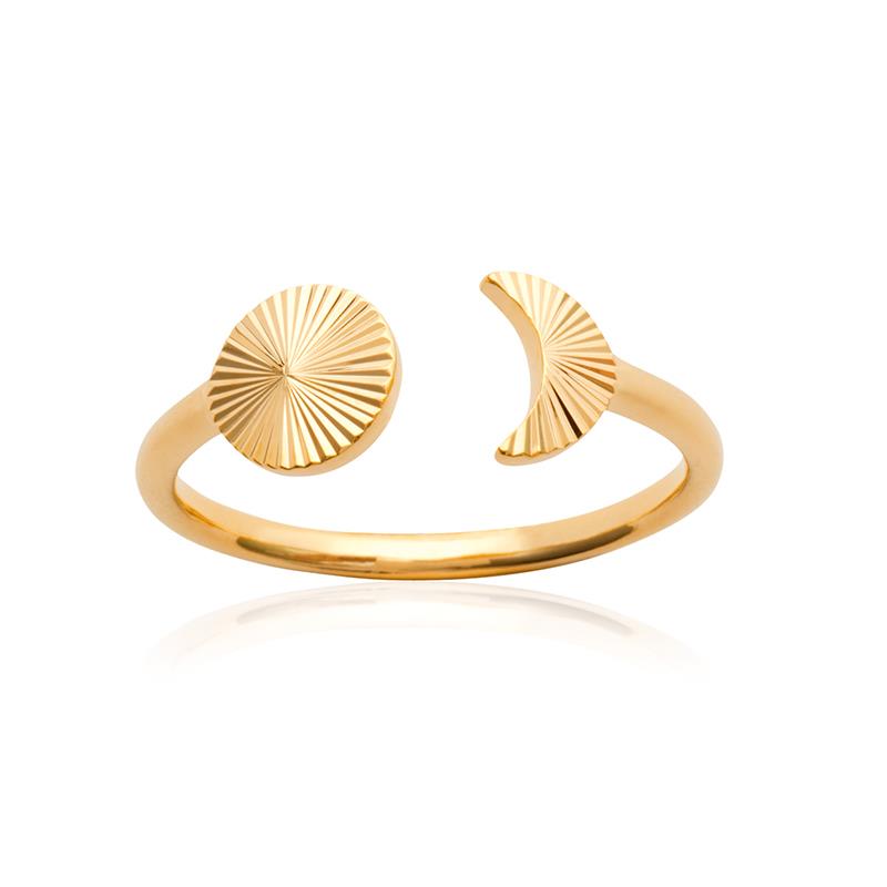 Moon and Sun - Gold Plated Ring - Azuline