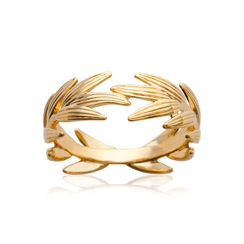 Leaf - Gold Plated Ring - Azuline