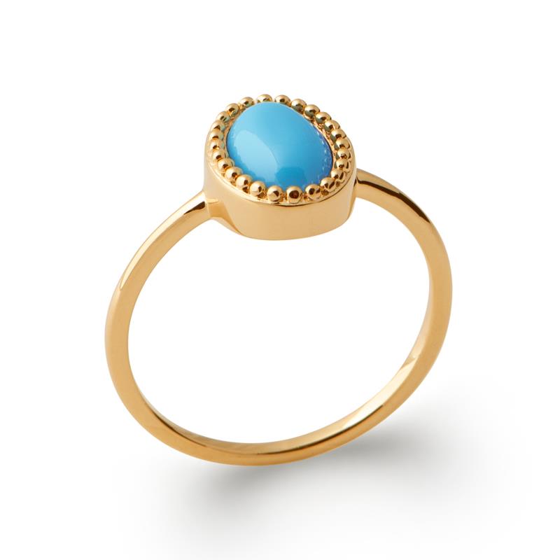 Blau – vergoldeter Ring – Azuline