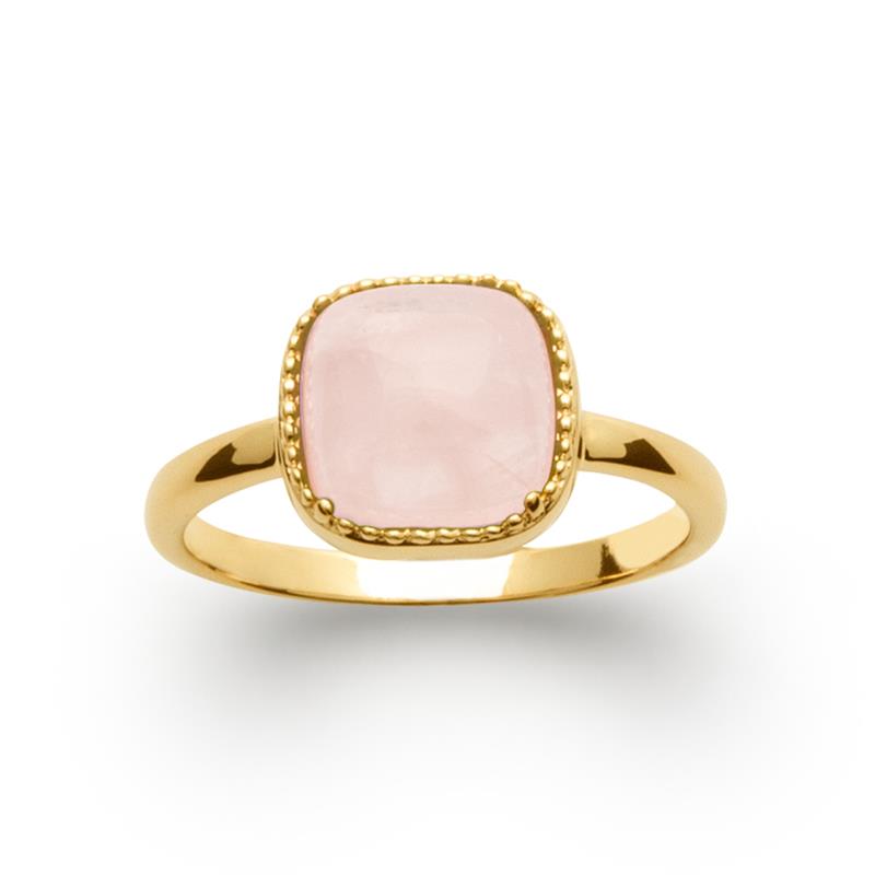 Rose Quartz - Gold Plated Ring - Azuline