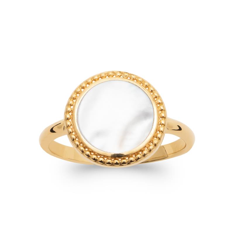 Mother of Pearl - Gold Plated Ring - Azuline