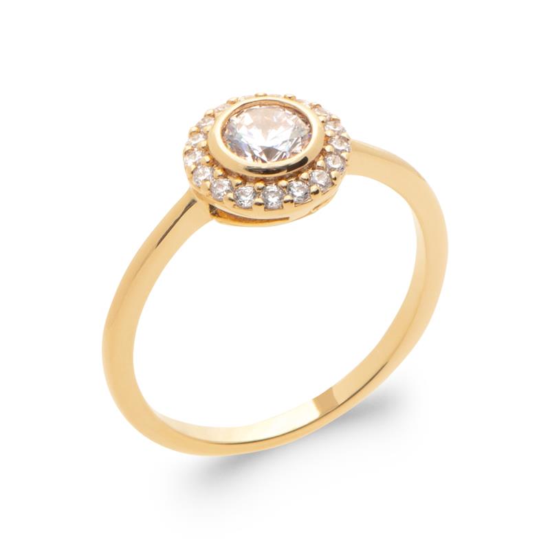 Solitaire - Gold Plated Ring - Azuline