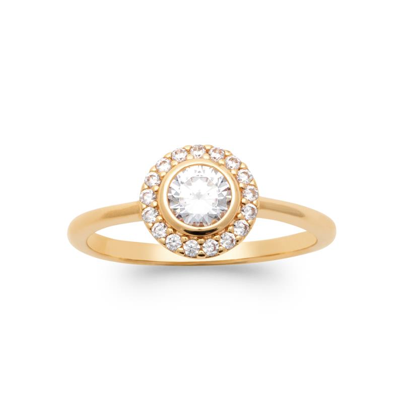 Solitaire - Gold Plated Ring - Azuline