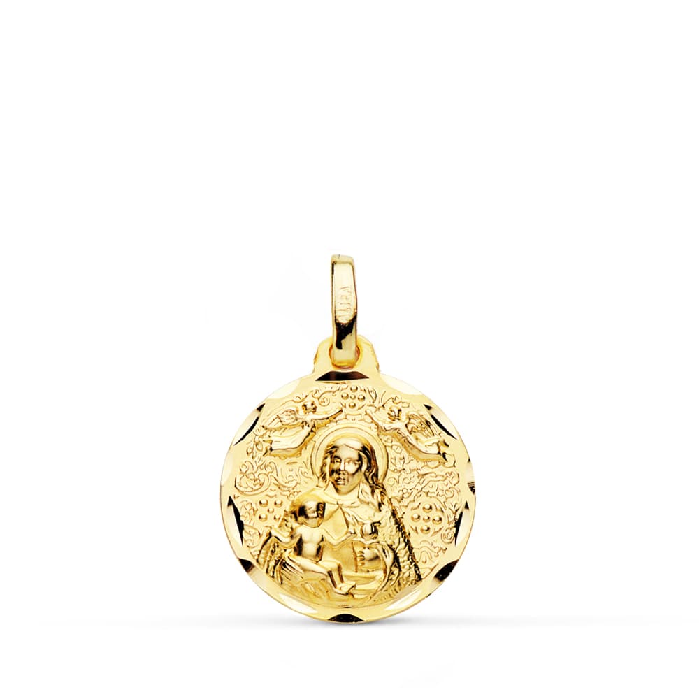 Medalla Cinta Virgen 18K 16 mm