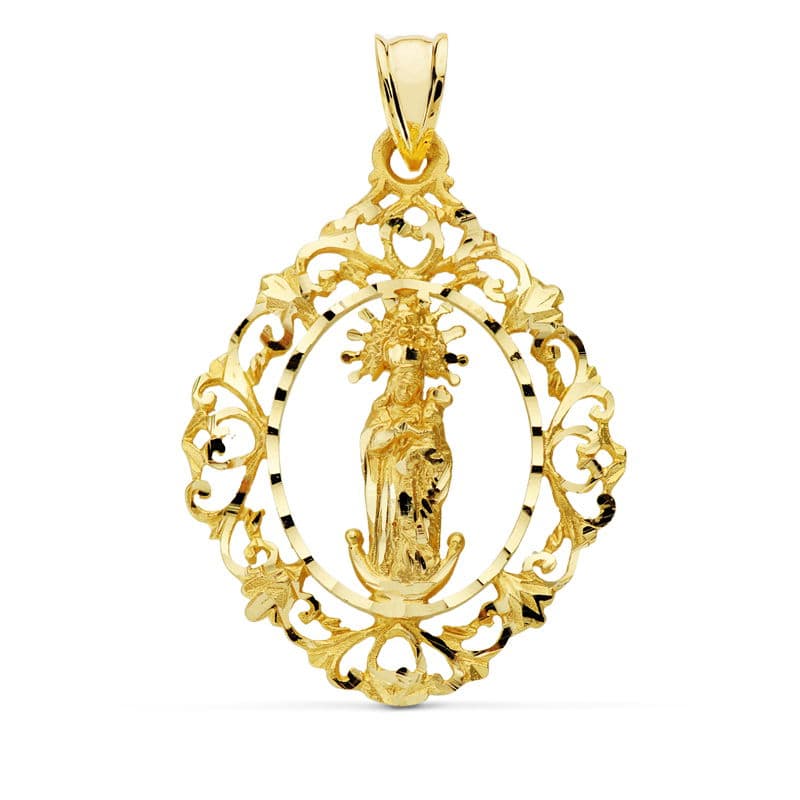Medaile 18K Virgin Almudena 37X27 mm