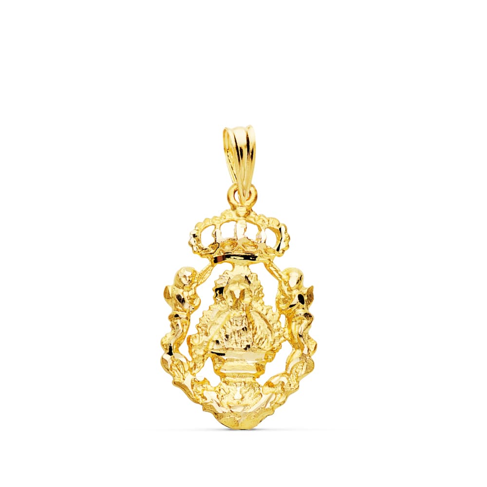 18K Medaille Maagd van de Cabeza 21 X 13 mm