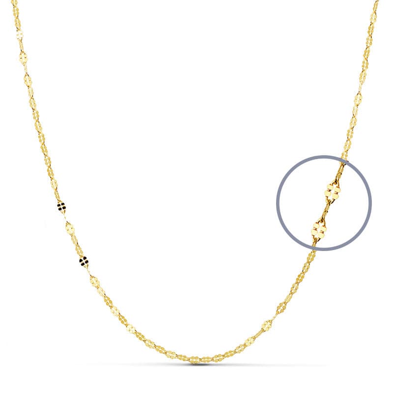 Solid Diamantkedja 18K Guld Guld 45 Cm 2 mm