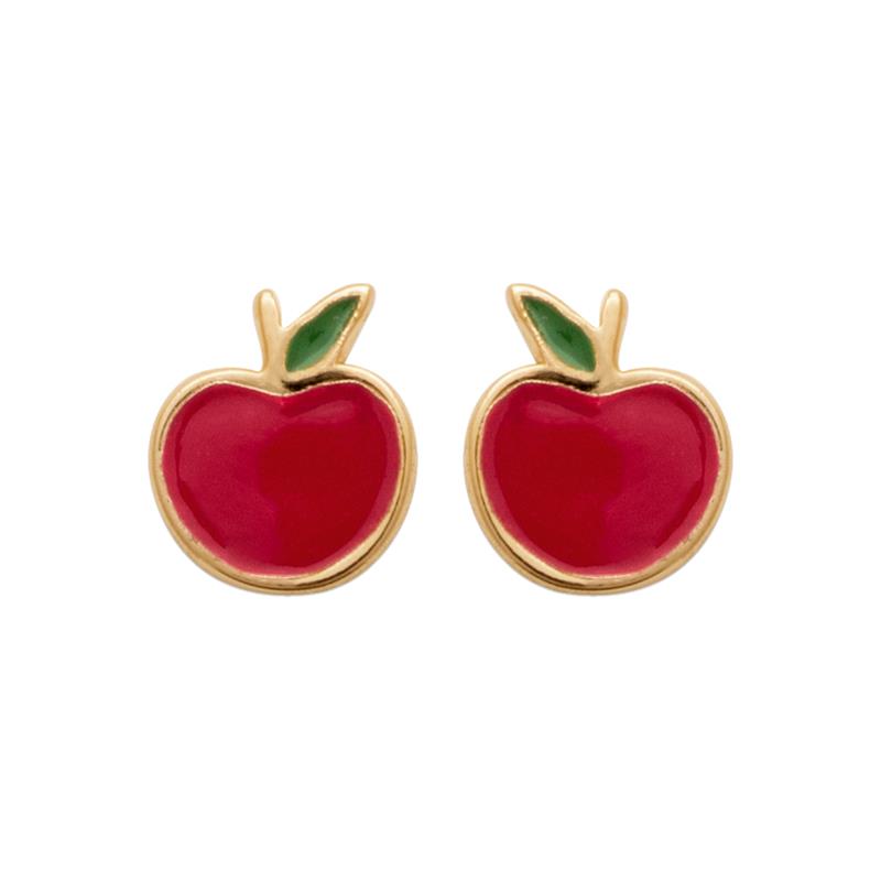 Apple - Gold Plated - Earrings