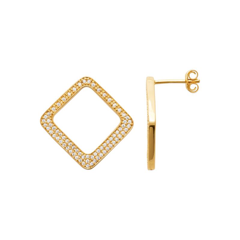 Square - Earrings - Gold Plated