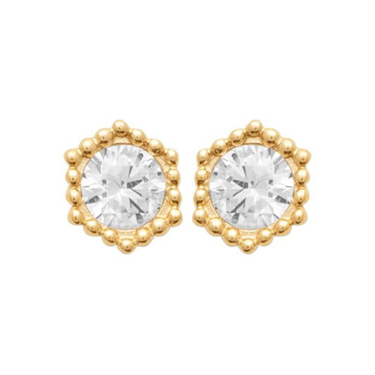 Art Deco - Hexagon - Gold Plated - Earrings