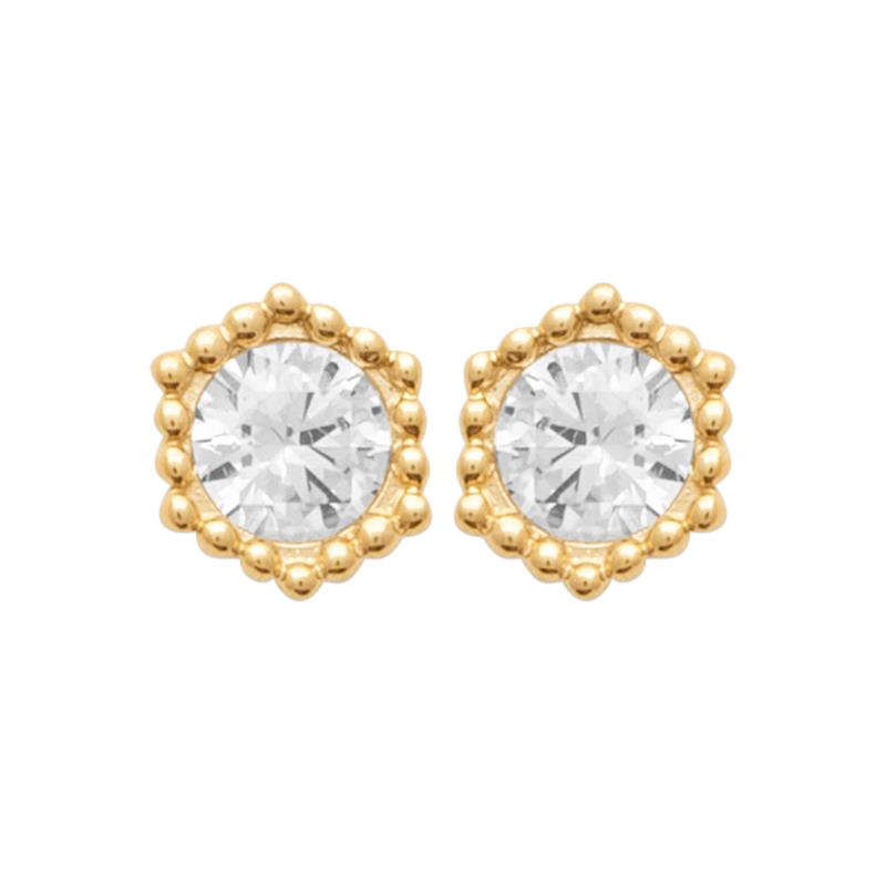 Art Deco - Hexagon - Gold Plated - Earrings