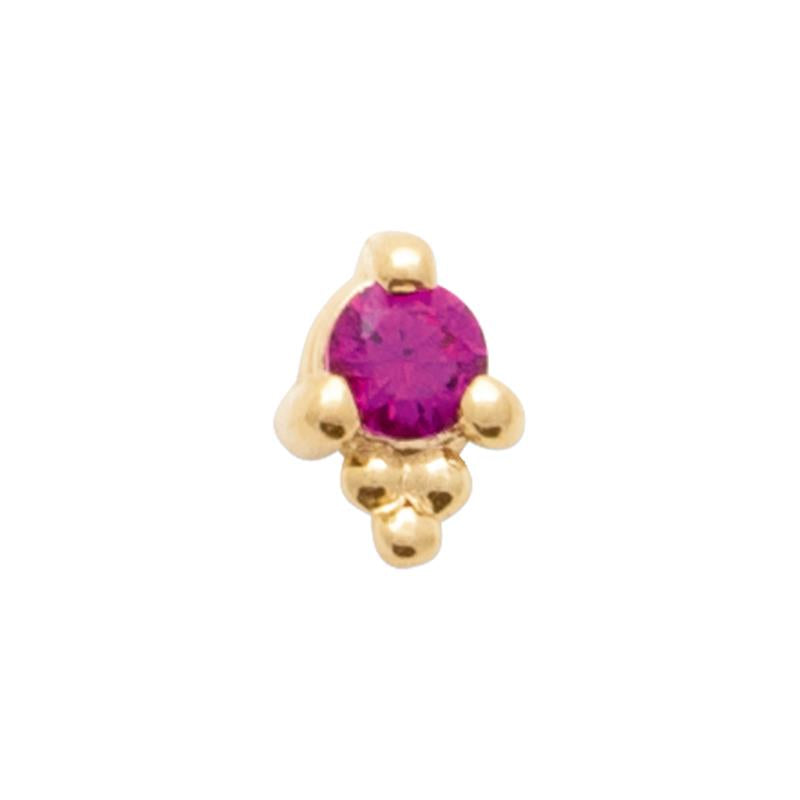Purple - Gold Plated - Single earring